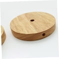 thumbnail image 3 of OULII 2pcs Wood Base Lamp Coffee Round Display Stand for Events, 3 of 8