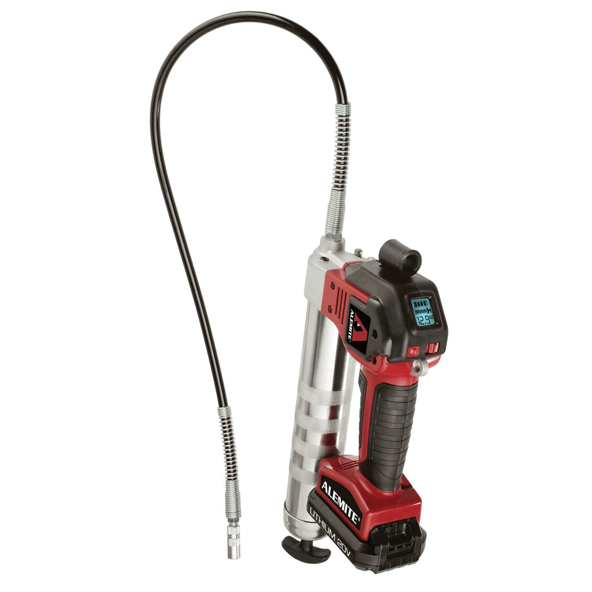 Alemite 596-B1 Grease Gun, LCD, 20V Battery, Dual Flow