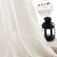 thumbnail image 2 of PrimeBeau Natural Linen Blended Tab Top Curtains Privacy Added Semi Sheer Window Curtain Drapes Textured Flax Curtains(52" W x 96" L, Natural), 2 of 6