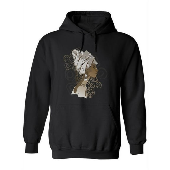 African Woman Comic Style Hoodie Women -Image by Shutterstock, Female 3X-Large