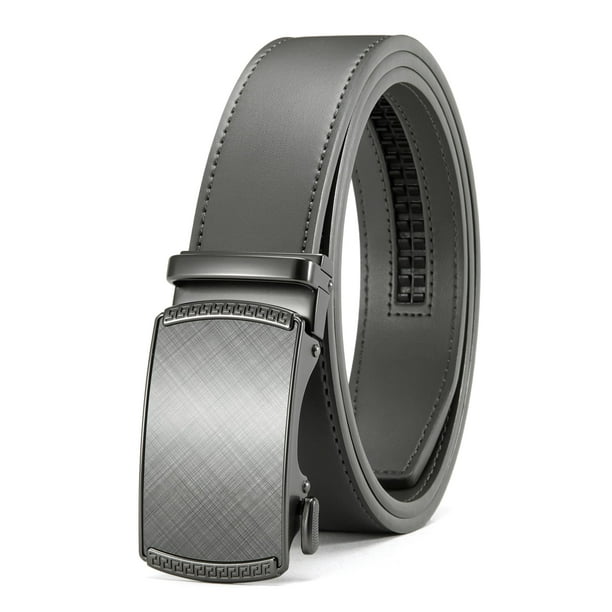Cinturón de piel con trinquete CHAOREN para hombre, ajuste personalizable