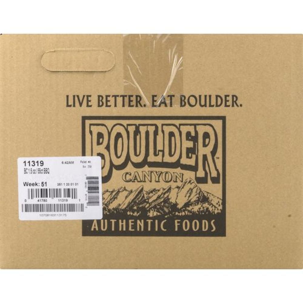 Boulder Canyon Hickory Barbeque Potato Chips, 1.5 Ounce -- 55 per Case.
