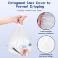 thumbnail image 3 of 125 Count Small 4 Gallon Trash Bags,17.7×19.7 Inches White Small Trash Can Liners,4 Gal Small Garbage Bags for Bathroom,Bedroom,Living room & Office,Flat-Mouth 4 Gal Trash Bags, 3 of 4