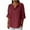 Red, variant on Women's Fashion Summer V Neck Leisure Three-quarter Sleeve Solid Summer Wine XL