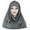 Grey, variant on ZSQDM Women India Hat Muslim Ruffle Cancer Chemo beanie Turban Wrap Cap Scarf Shawl Women beanie Sun Hats for Men Baseball Caps Migraine Relief Cap