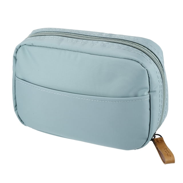 Bolsa de Maquillaje Unique Bargains Estuche de Cosméticos Gran capacidad azul 17.5x6x11cm