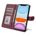 thumbnail image 6 of JTCASES Compatible with iPhone 11 6.1 inch Case Wallet Flip Folio Case [Kickstand] with RFID Blocking Card Holders [Shockproof] and Wrist Strap Phone Cover for Men Women Girls, Winered, 6 of 13