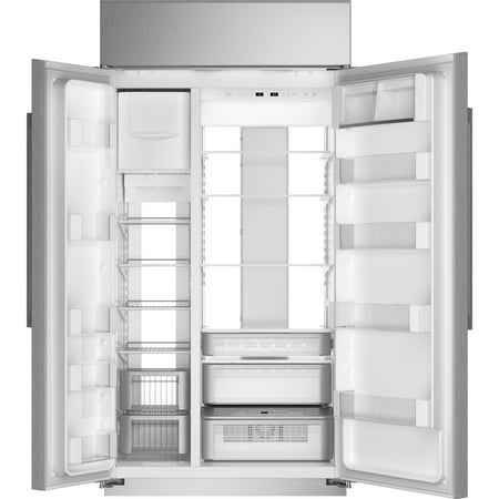 Monogram - 25.1 Cu. Ft. Side-by-Side Built-In Smart Refrigerator - Stainless steel
