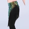 thumbnail image 5 of Waist Chain Skirts Womens Tassel Sequin Triangle Hip Scarf Warp Skirts Belt Sparkly Belly Dance Clothing Gold, Free Size, 5 of 6