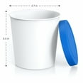 thumbnail image 4 of Premium Ice Cream Containers (2 Pack - 1 Quart Each) Perfect Freezer Storage Tubs Container with Silicone Lids for Ice Cream, Sorbet and Gelato - Blue, 4 of 8