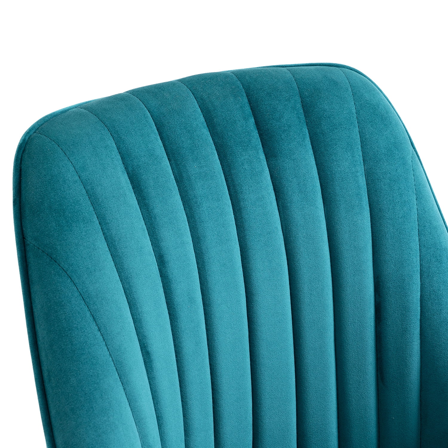 Kepooman Modern Mid-Century Side Chair with Natural Metal Legs for Kitchen, Living Dining Room, Set of 1, Blue - Green Kepooman Modern Mid-Century Side Chair with Natural Metal Legs for Kitchen, Living Dining Room, Set of 1, Blue - Green