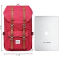 thumbnail image 2 of KAUKKO School Travel backpack for university flexible with laptop for 15",22L(Nylon Red2pc), 2 of 5