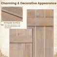 thumbnail image 3 of Laicejoy Paulownia Wood Window Shutter, Farmhouse Wall Decoration Boards Set of 2 w/Antiqued Surface, wall Mounted Installation Hardware, 3 of 8