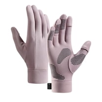 Qnjujn Winter Cycling Inner Gloves, Windproof Touchscreen Liner Gloves for Skiing, Winter Cycling Inner Gloves, Anti-Slip Warm Fleece Gloves for Riding Hiking Outdoor Sports and Smartphone Use