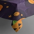 thumbnail image 3 of Halloween Pumpkin Bat Pattern Rectangle Tablecloth 60"x84",Waterproof Polyester Rectangle Table Cloth, Wipeable Spillproof Polyester Tablecloth for Dining, Camping, Indoor and Outdoor, 3 of 5