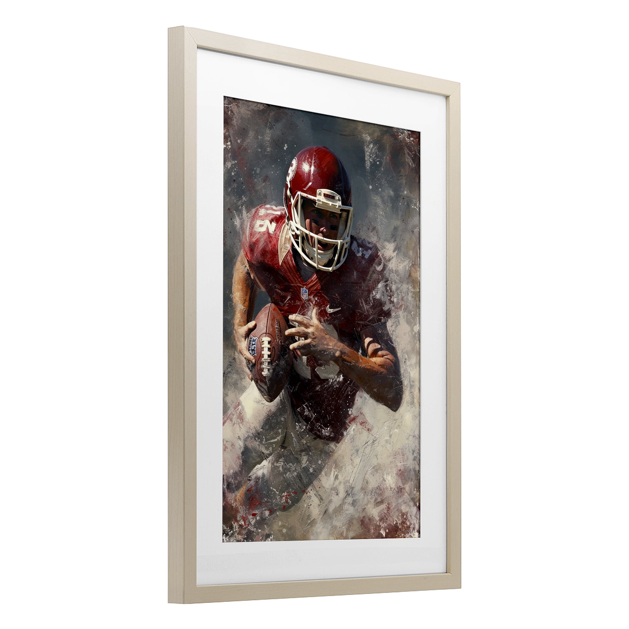 Stupell Industries Eye On The End Zone Birch Framed Print Under Glass, design by Ray Powers