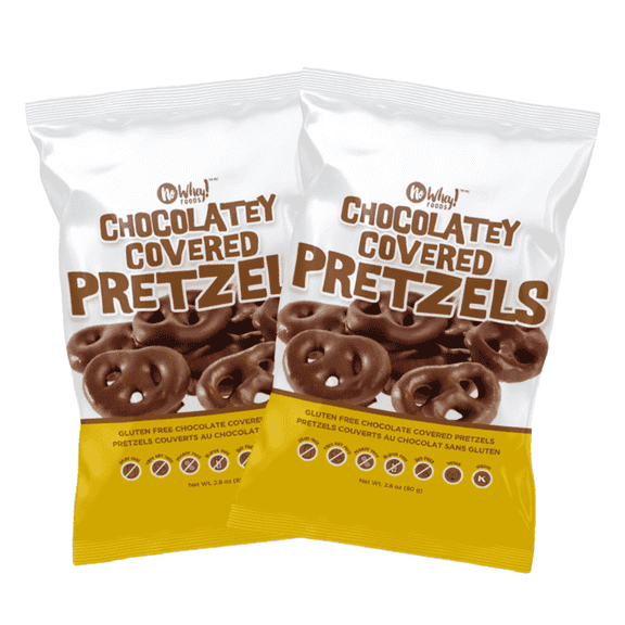 No Whey! Foods - Vegan, Gluten Free | Chocolatey Pretzels (2 Pack) | Allergy Friendly