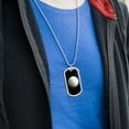 thumbnail image 3 of Golf Ball Moon Flag Golfing Military Dog Tag Pendant Necklace with Chain, 3 of 4