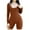 Brown jumpsuits for women, variant on Wycnly Womens Jumpsuits Sexy Slim Tight Knitted Ribbed Workout Sports One Piece Jumpsuits Trendy Solid Round Neck Long Sleeve Short Summer Rompers White l