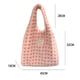 thumbnail image 3 of Bolsa de mano de felpa para otoño e invierno, de hombro de viaje de calle para mujer a cuadros (rosa) Ehuebsd Para Estrenar, 3 of 9