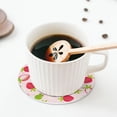 thumbnail image 5 of Bingfone Vintage Hand Drawn Strawberry Leather Drinks Coasters with Set of 6,Suitable for Home Kitchen,Coffee Cup Coasters Home Gift, 5 of 7