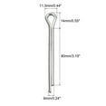 thumbnail image 2 of Unique Bargains Split Cotter Pin, Fixation à Clip en Acier Inoxydable 6x80mm Raccord Argent 8Pack, 2 of 5