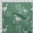 thumbnail image 4 of oneOone Cotton Silk Green Fabric Asian Japanese Floral Birds With Plants Quilting Supplies Print Sewing Fabric By The Yard 42 Inch Wide, 4 of 4