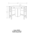 thumbnail image 3 of Pemberly Row Coastal Engineered Wood Corner Desk in Mystic Oak, 3 of 12