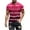 Watermelon Red, variant on KyCheLot Men's Stripe T-Shirt Lightweight Crewneck Short Sleeve Soft Loose Casual T Shirt Summer