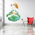 thumbnail image 3 of 2pcs Lotus Flower Wall StickersWall Decal Wallpaper For Living Room Bedroom Decoration, 3 of 9