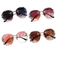 thumbnail image 4 of Gafas sin marco vintage de moda con diamantes de imitación Lentes rosa Sonducket, 4 of 6