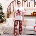 thumbnail image 4 of Pijamas navideños con estampado de alce de dibujos animados para adultos y niños, conjunto familiar, ropa de dormir suave y holgada, pijamas de aspecto familiar navideño, 4 of 5