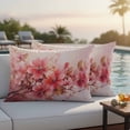 thumbnail image 2 of Outdoor Pillow Cover Flower Floral Set of 2 Waterproof Throw Pillowcases Watercolor Modern Abstract Decorative Patio Furniture Pillows for Couch Garden Indoor & Outdoor Use, 2 of 9