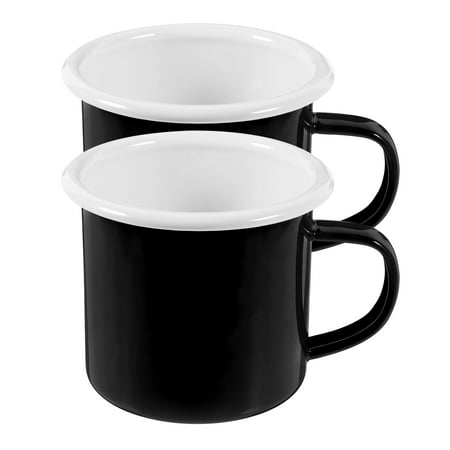 

Raindrops 2pcs Enamel Mugs Vintage Mugs Enamel Cup Water Cup Enamel Coffee Mug for Home
