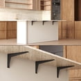thumbnail image 5 of Heavy-Duty Load L Mantel Shelf Brackets by Balin Designs (Black) DIY Brackets with Mounting Hardware for 20", 22” and 24" Shelves, Ideal for Fireplace, Granite Countertops, Bookshelves (Set of 2), 5 of 8