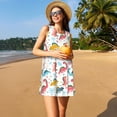 thumbnail image 3 of Yiaed Dinosaur Print Women's Sleeveless Dress, Loose Fit Summer Dress, Casual Sleeveless Dress for Women, 3 of 7