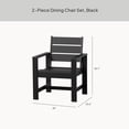 thumbnail image 2 of Better Homes & Gardens Ezra Outdoor HDPE Dining Chair, 2-Pack, Black, 2 of 14