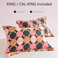 thumbnail image 3 of American Home Collection 3-Piece Reversible Comforter Set, Soft and Lightweight, Pink Dots, King/Cal King, 3 of 5