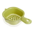 thumbnail image 4 of Cesta de drenaje con asa para lavar verduras Colador Escurridor de frutas Tazón para Verde, 4 of 9