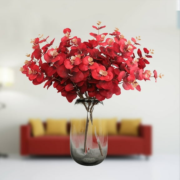NICEXMAS Simulation Flower Bouquet Eucalyptus Artificial Flowers Silk Lover 1Pack