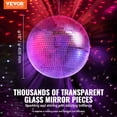thumbnail image 2 of VEVOR Mirror Disco Ball 16 In Silver Party Large Disco Ball with Hanging Ring, 2 of 9