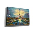 thumbnail image 2 of Epic Graffiti 'Paris France Fontaines de Chaillot and Eiffel Tower seen from the Place du Trocadero' by Pedro Gavidia, Canvas Wall Art, 60"x40", 2 of 8