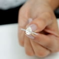 thumbnail image 4 of Silvago Jewelry 1.56 Ct VVS1/E-F Pear Cut Moissanite Ring Gift - 14K White Gold Plated Solitaire Rings - Anniversary Gifts Clearance Ring - Engagement Wedding Ring - Daily Wear Moissanite Ring, 4 of 8