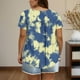 thumbnail image 4 of mfyjkho Tops De Gimnasio Para Mujer, Camiseta Plisada Con Botones, Cuello Redondo Y Manga Corta Para Mujer Tops Y Blusas Para Mujer Xxxl, 4 of 6