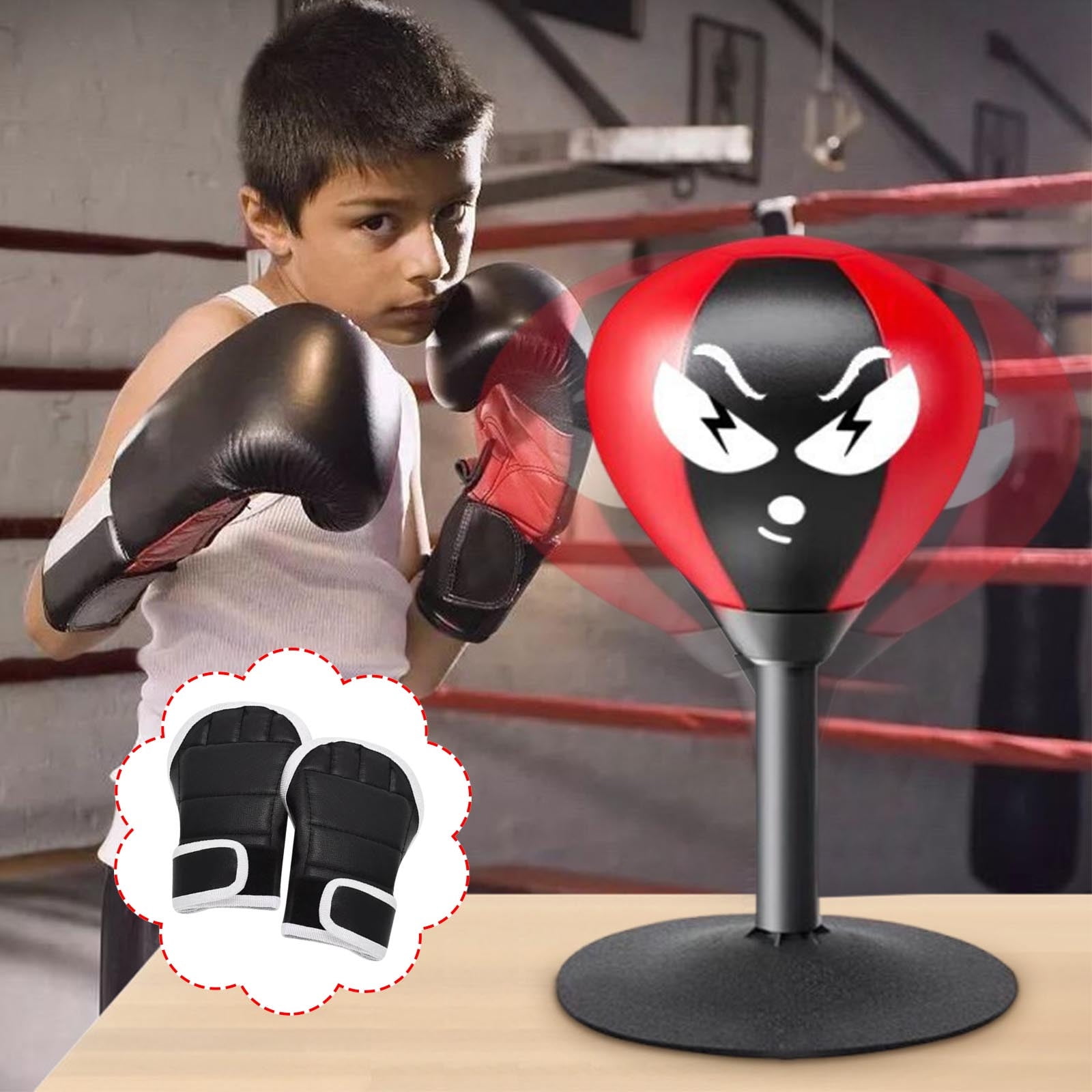 Hxlamzoo Fun Punch Rage Bag, Desktop Boxing Bag, Heavy Duty Desk