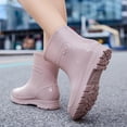 thumbnail image 6 of XIMIN Women Short Rain Boots Lightweight Waterproof Garden Boots Outdoor Anti-Slip Chelsea Rain Boots Stylish Mid Heel Rubber Ankle Booties with Comfy Insoles, 6 of 7