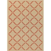 Couristan Five Seasons Sorrento Cream & Terra & Cotta In/Out Rug, 2'x3'7'