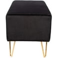 thumbnail image 5 of Brant House Eloise 31.5" Upholstered Modern Fabric Bench in Black Sky, 5 of 7