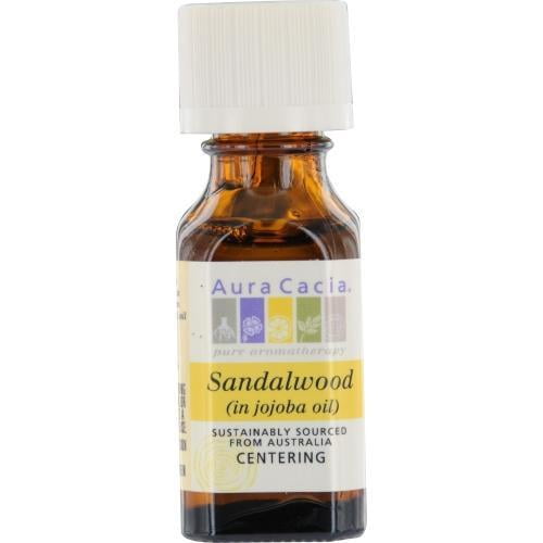 Aura Cacia Precious Essentials Sandalwood Blended with Jojoba Oil - 0.5 fl oz