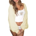 thumbnail image 3 of Women'S Button Down Cardigan Sweater Drop Shoulder Long Sleeve Casual Outerwear Yellow S, 3 of 9